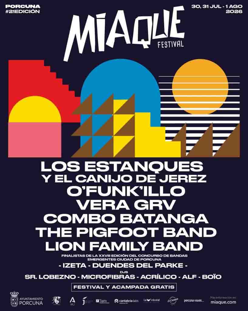 MíaQué FEST 2026 “En la diversidad está la riqueza” del 30 de julio al 1 de agosto en Porcuna (Jaén)