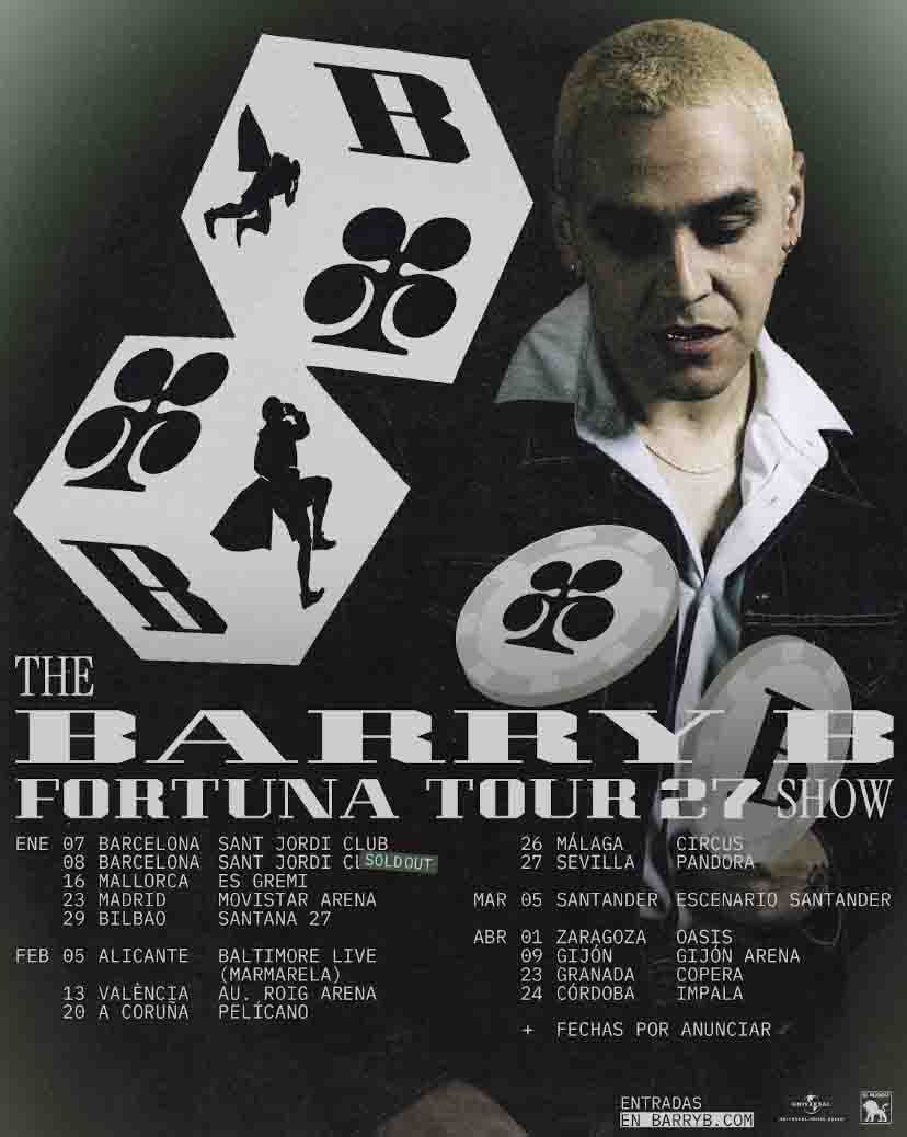 BARRY B PRESENTA FORTUNA TOUR, SU NUEVA GIRA PARA 2027